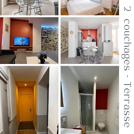 公寓 Escapade Dans Grand T2 De Charme Avec Terrasse - Proche Gare Et Centre 卢德